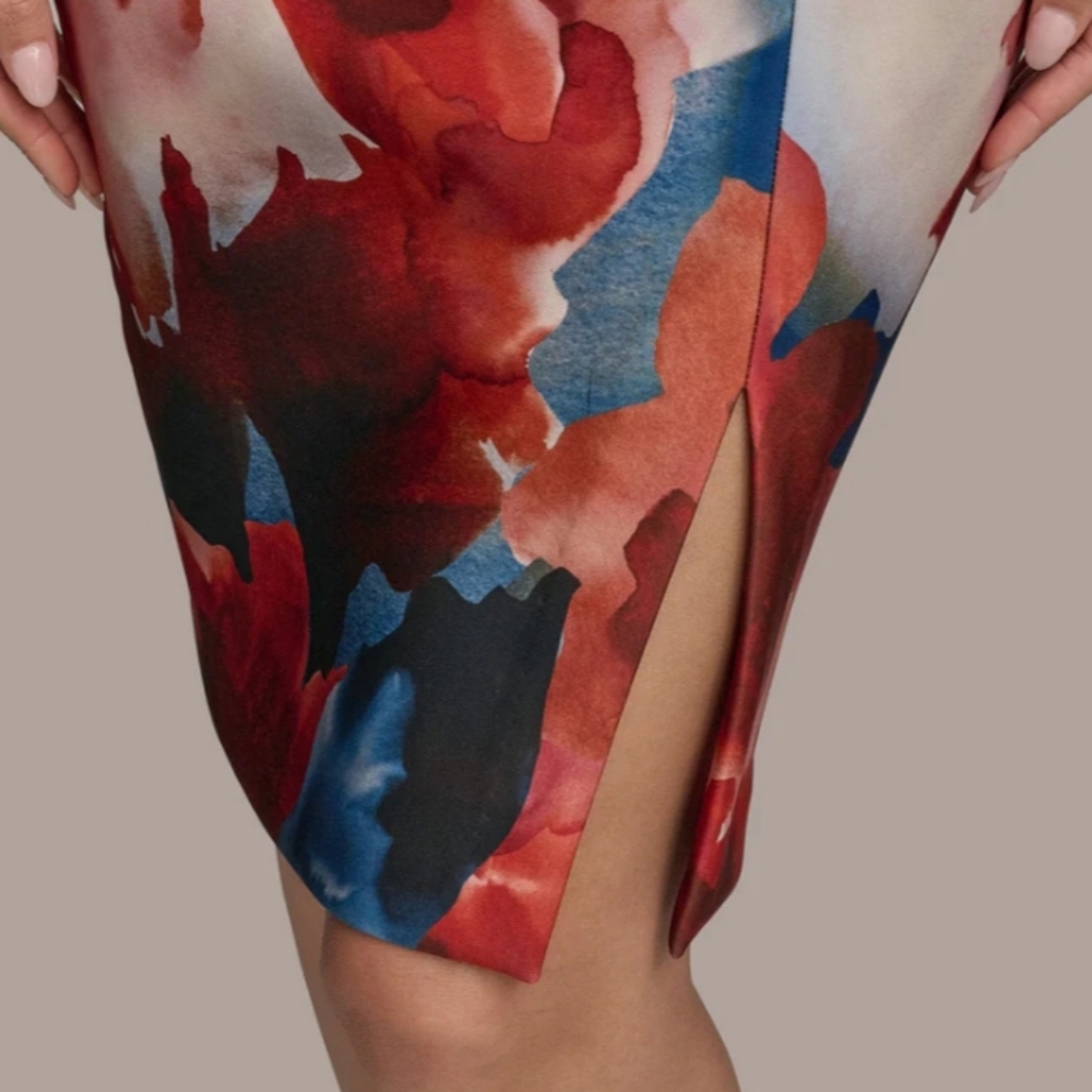 Donna Karan Floral Sleeveless Sheath Dress - Picture 12 of 16
